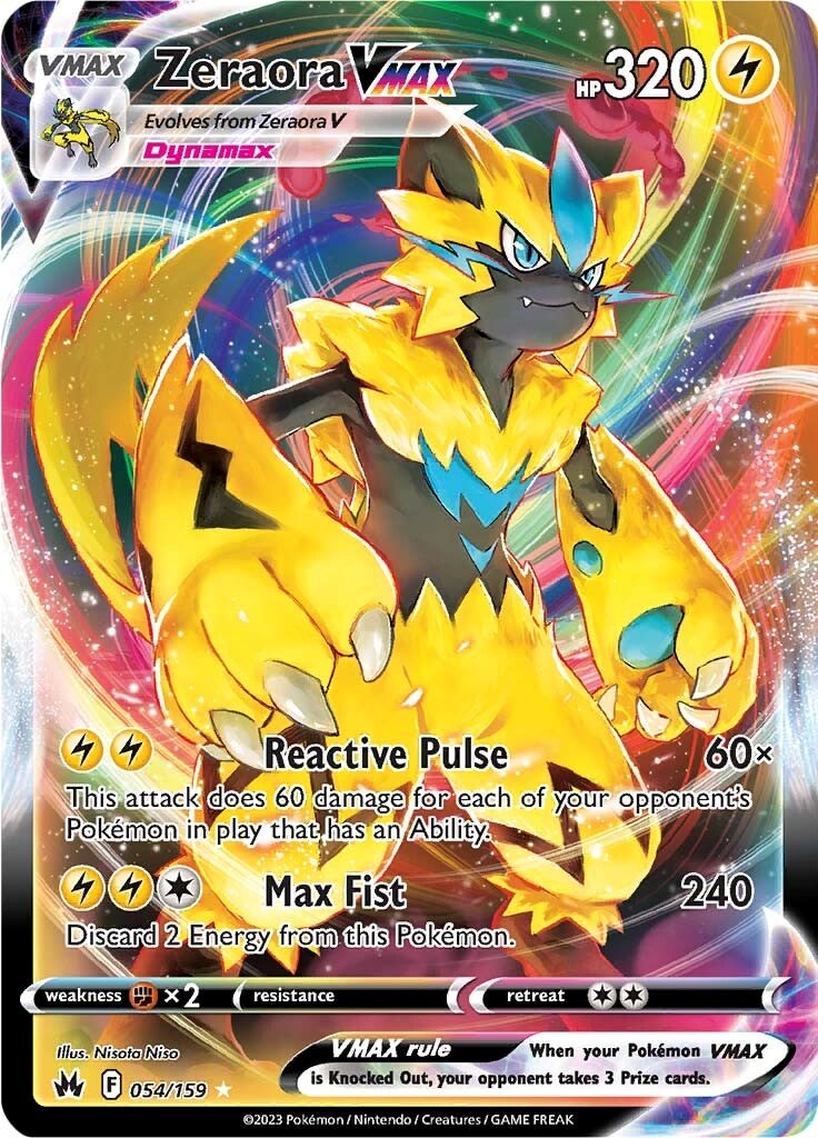 Zeraora VMAX (054/159) [Sword & Shield: Crown Zenith] | Jack's On Queen