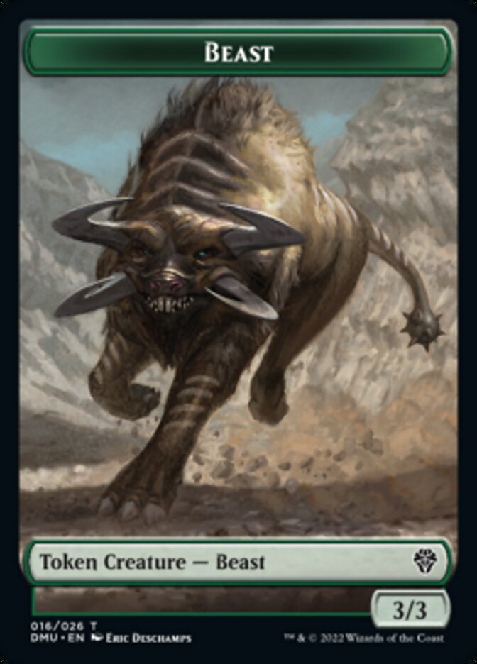 Kavu // Beast Double-sided Token [Dominaria United Commander Tokens] | Jack's On Queen