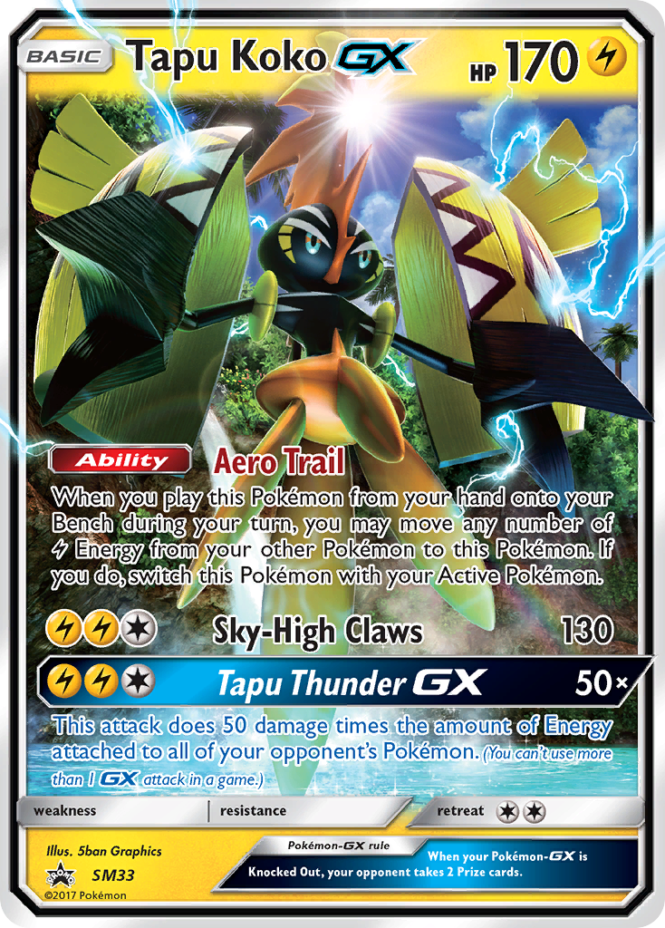 Tapu Koko GX (SM33) [Sun & Moon: Black Star Promos] | Jack's On Queen