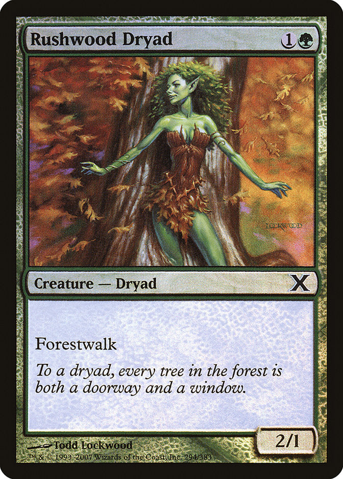 Rushwood Dryad (Premium Foil) [Tenth Edition] | Jack's On Queen
