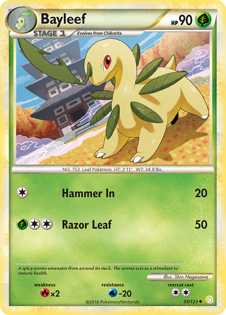 Bayleef (35/123) [HeartGold & SoulSilver: Base Set] | Jack's On Queen