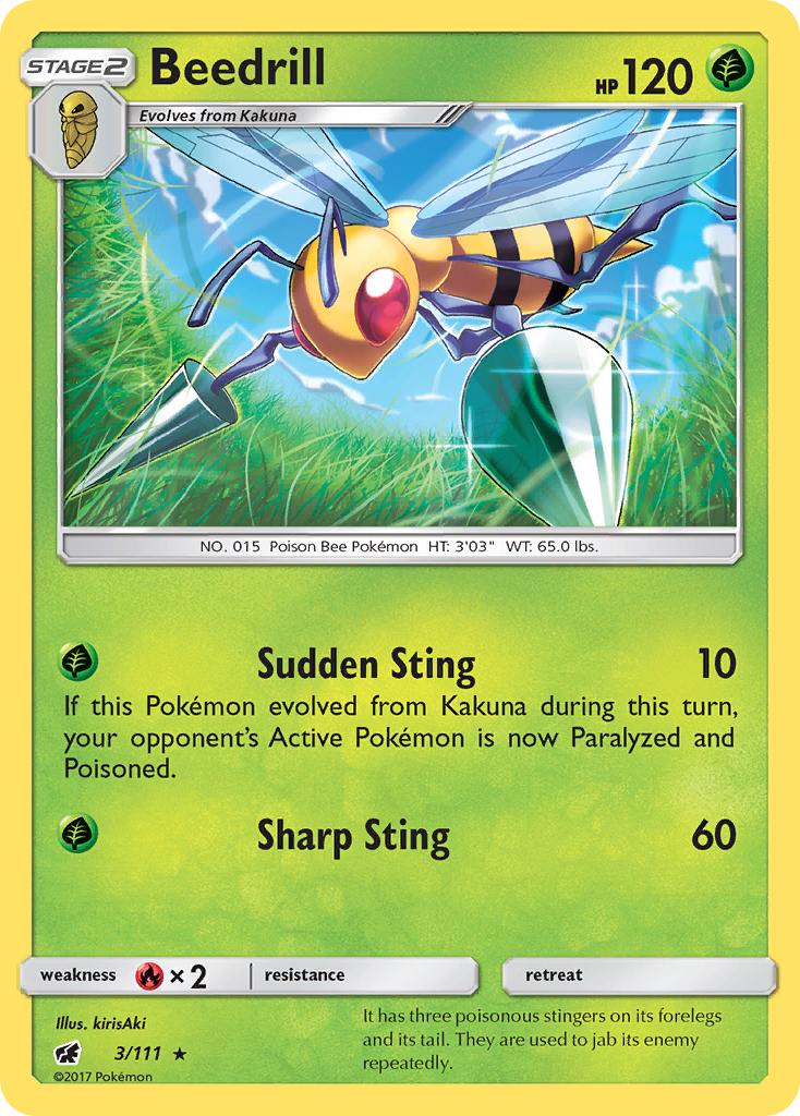 Beedrill (3/111) [Sun & Moon: Crimson Invasion] | Jack's On Queen