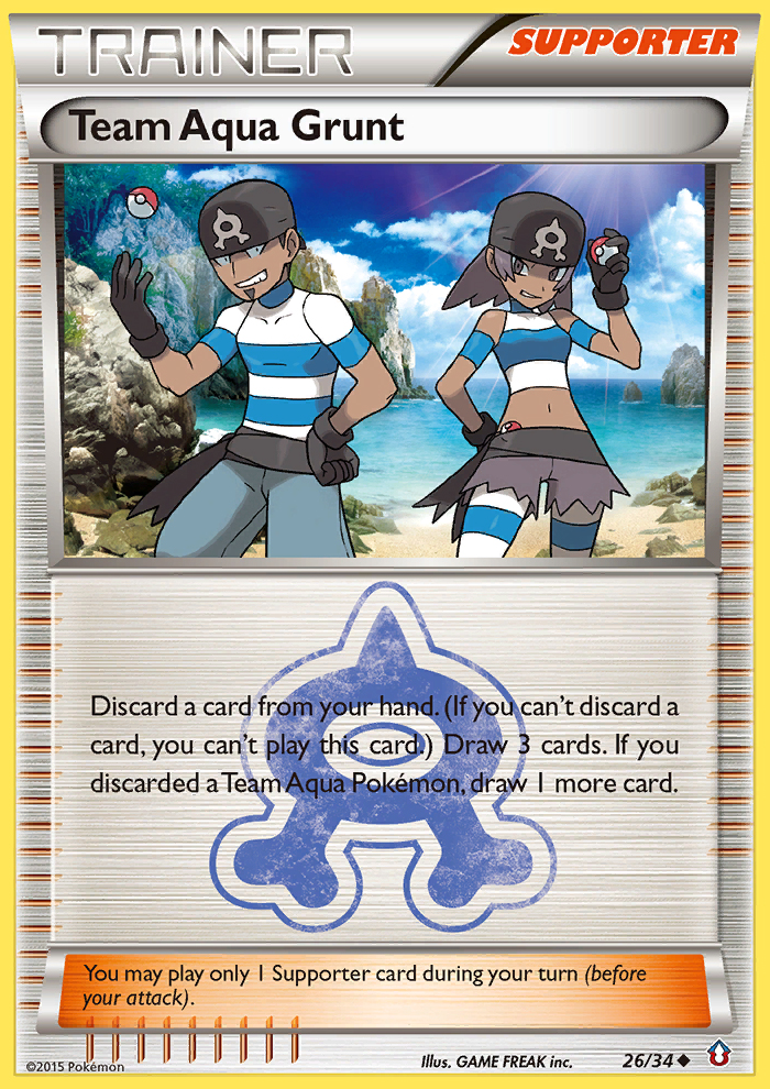 Team Aqua Grunt (26/34) [XY: Double Crisis] | Jack's On Queen