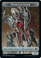 Saproling // Phyrexian Golem Double-sided Token [Double Masters 2022 Tokens] | Jack's On Queen