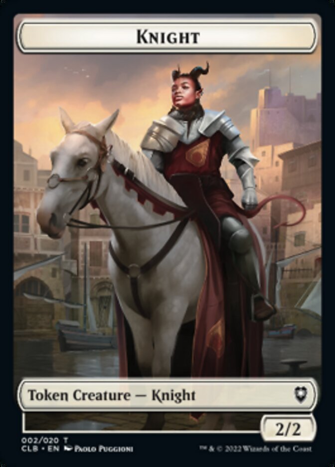 Treasure // Knight Double-sided Token [Commander Legends: Battle for Baldur's Gate Tokens] | Jack's On Queen