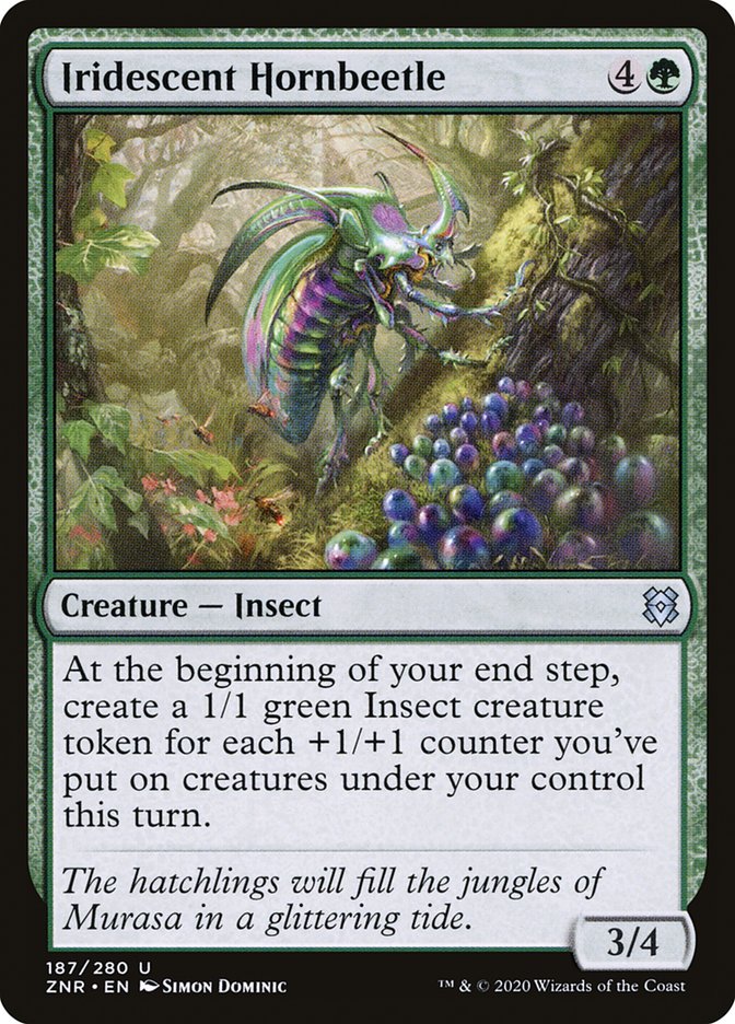 Iridescent Hornbeetle [Zendikar Rising] | Jack's On Queen