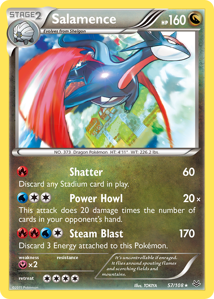 Salamence (57/108) [XY: Roaring Skies] | Jack's On Queen