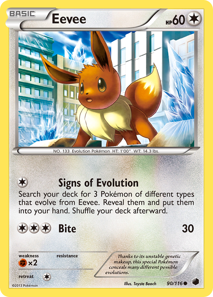 Eevee (90/116) [Black & White: Plasma Freeze] | Jack's On Queen