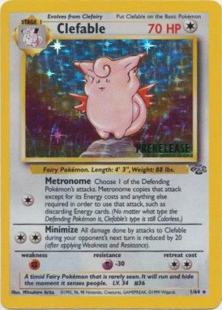 Clefable (1/64) (Prerelease Promo) [Jungle Unlimited] | Jack's On Queen