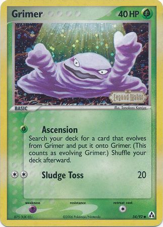 Grimer (54/92) (Stamped) [EX: Legend Maker] | Jack's On Queen