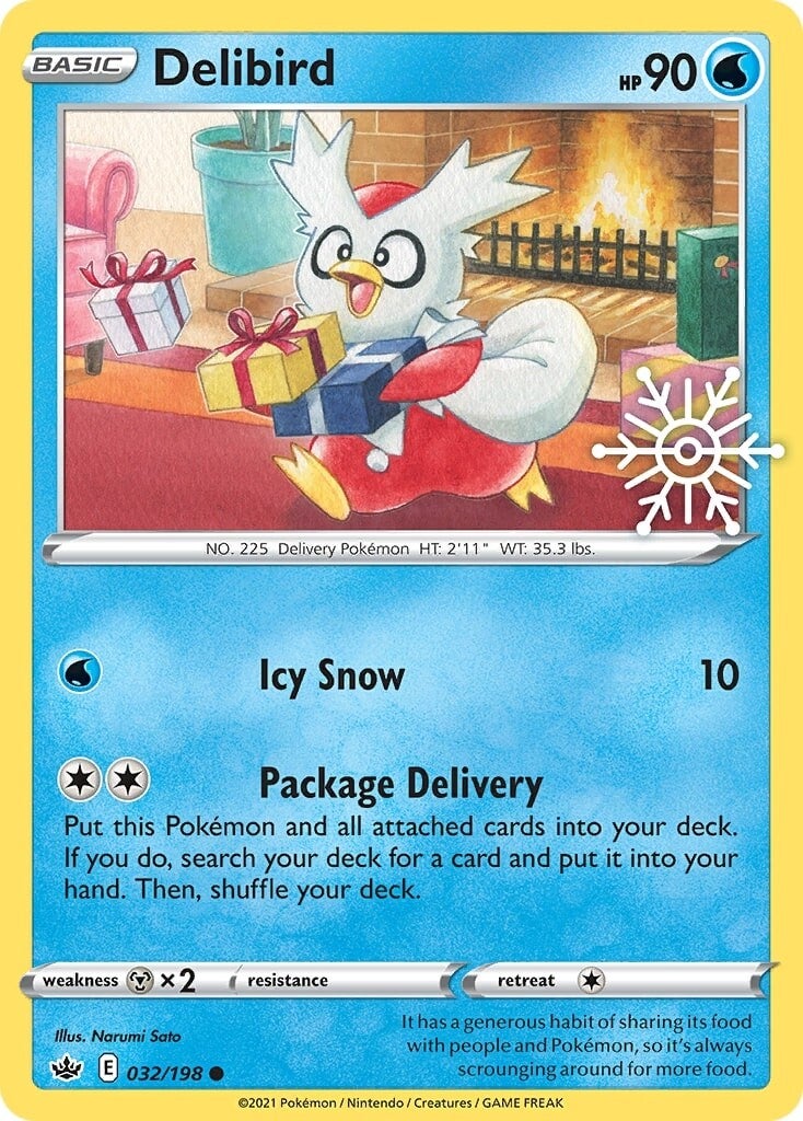 Delibird (032/198) (Holiday Calendar) [Sword & Shield: Chilling Reign] | Jack's On Queen