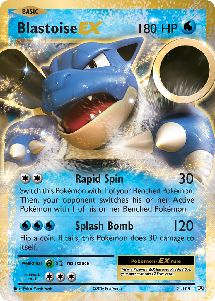 Blastoise EX (21/108) [XY: Evolutions] | Jack's On Queen