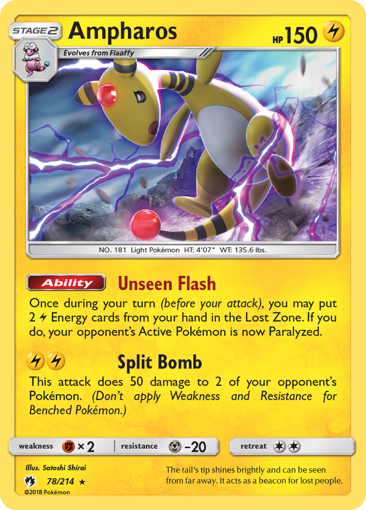 Ampharos (78/214) [Sun & Moon: Lost Thunder] | Jack's On Queen