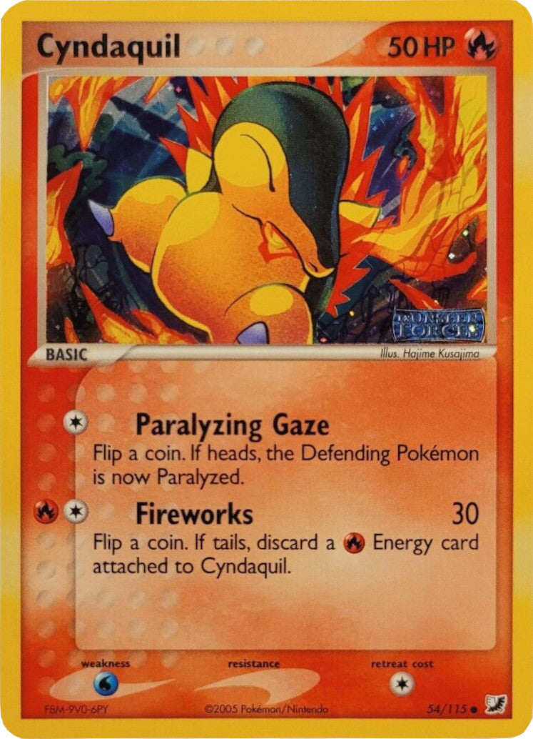 Cyndaquil (54/115) (Stamped) [EX: Unseen Forces] | Jack's On Queen