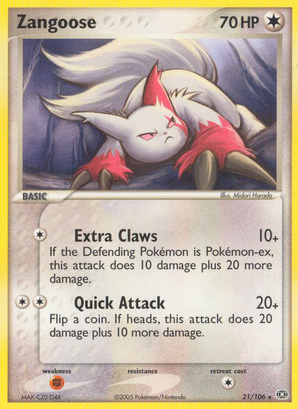 Zangoose (21/106) [EX: Emerald] | Jack's On Queen