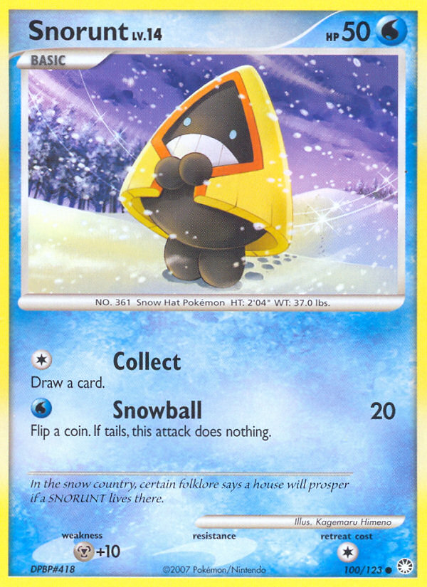 Snorunt (100/123) [Diamond & Pearl: Mysterious Treasures] | Jack's On Queen