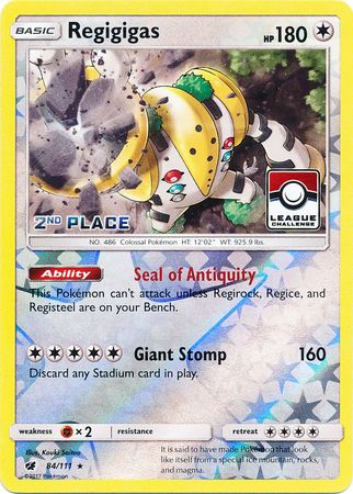 Regigigas (84/111) (League Promo 2nd Place) [Sun & Moon: Crimson Invasion] | Jack's On Queen