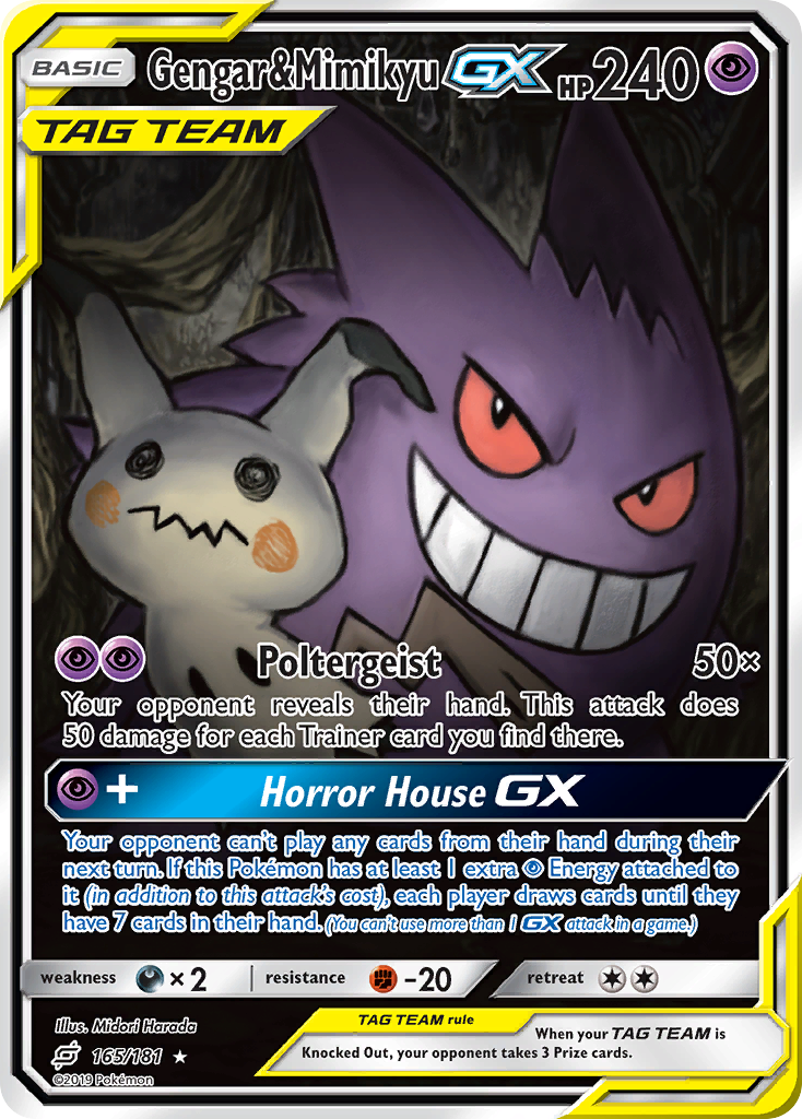 Gengar & Mimikyu GX (165/181) [Sun & Moon: Team Up] | Jack's On Queen