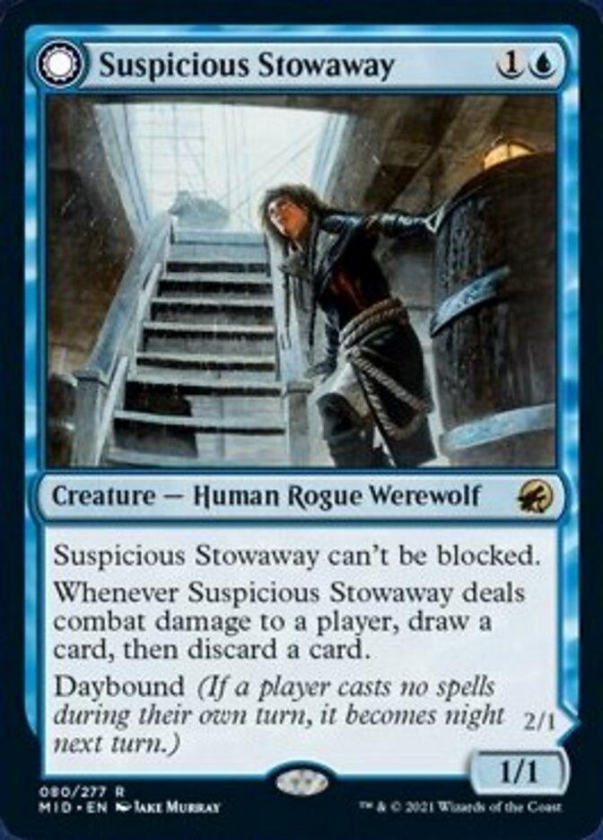 Suspicious Stowaway // Seafaring Werewolf [Innistrad: Midnight Hunt] | Jack's On Queen