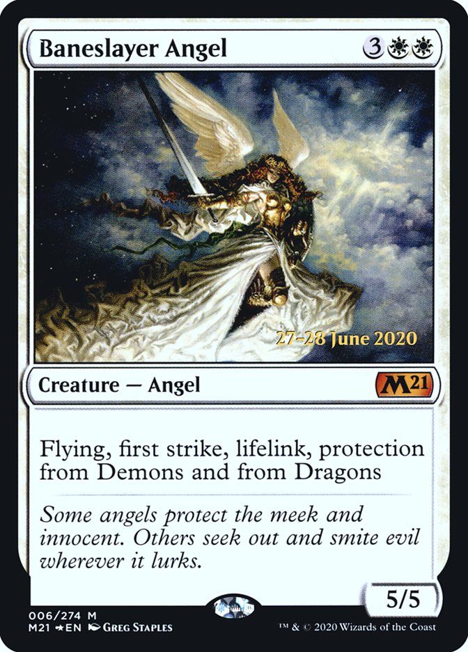 Baneslayer Angel  [Core Set 2021 Prerelease Promos] | Jack's On Queen