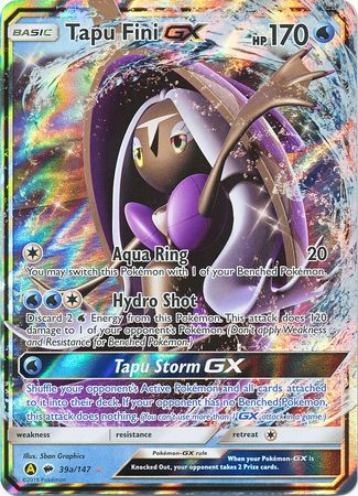 Tapu Fini GX (39/147) (Alternate card) (Jumbo Card) [Sun & Moon: Burning Shadows] | Jack's On Queen