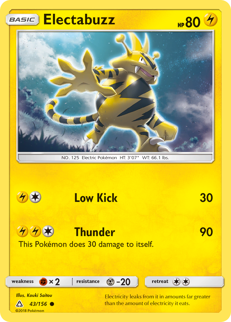 Electabuzz (43/156) [Sun & Moon: Ultra Prism] | Jack's On Queen