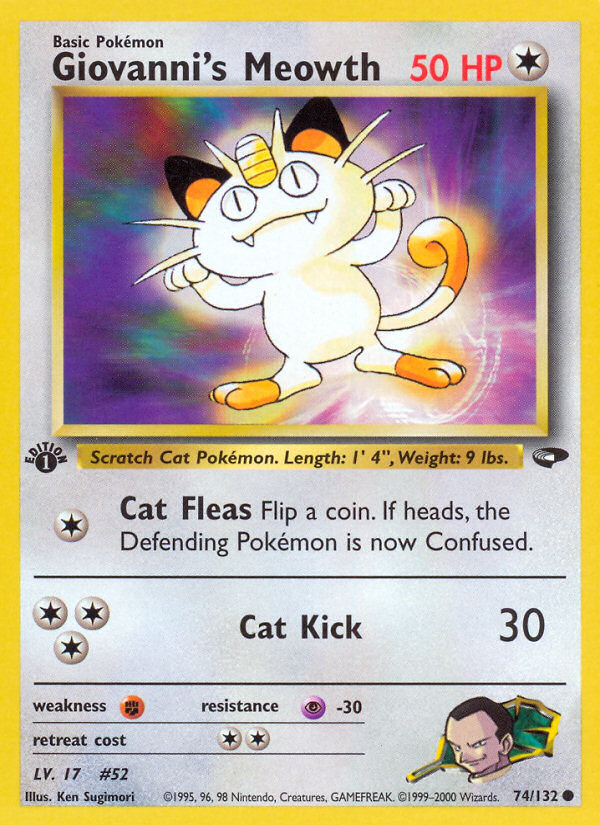 Giovanni's Meowth (74/132) [Gym Challenge 1st Edition] | Jack's On Queen