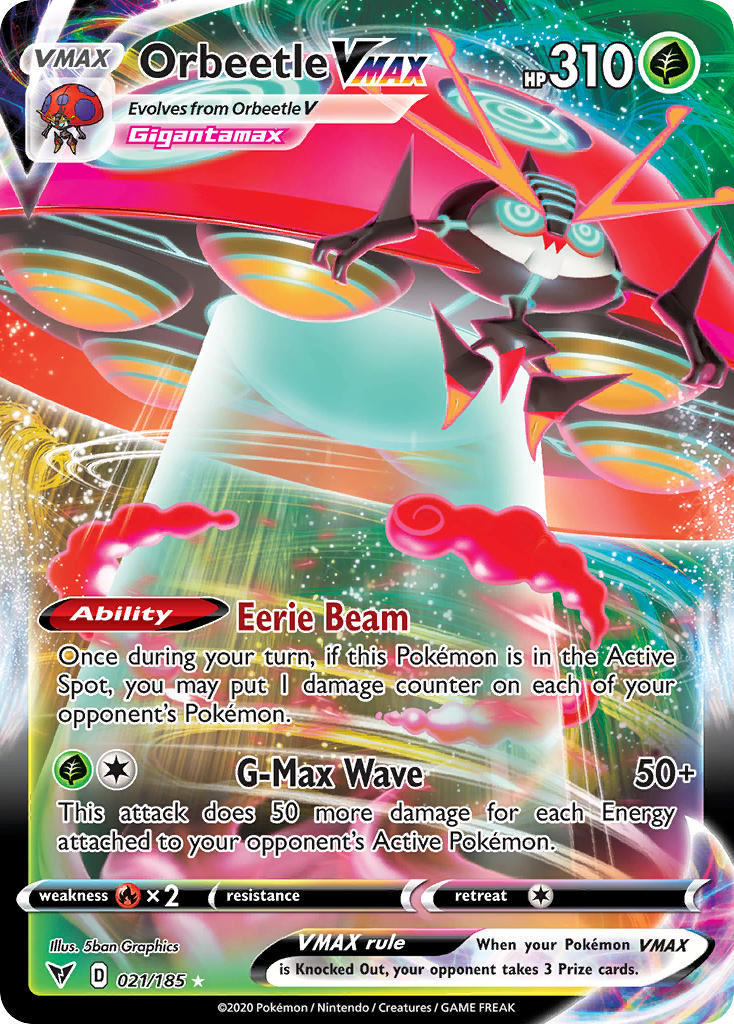 Orbeetle VMAX (021/185) [Sword & Shield: Vivid Voltage] | Jack's On Queen