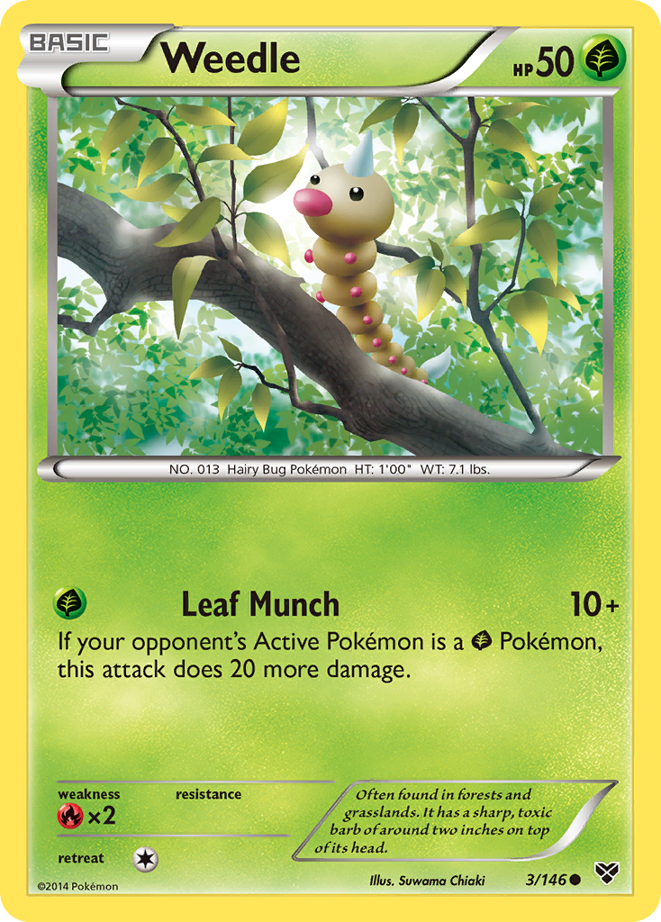 Weedle (3/146) [XY: Base Set] | Jack's On Queen