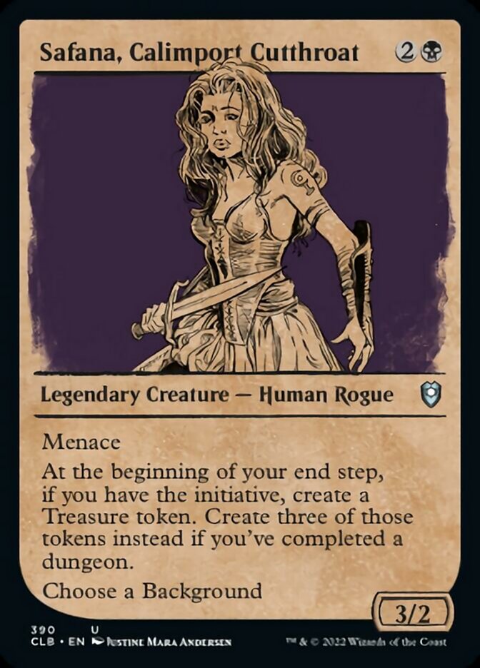 Safana, Calimport Cutthroat (Showcase) [Commander Legends: Battle for Baldur's Gate] | Jack's On Queen