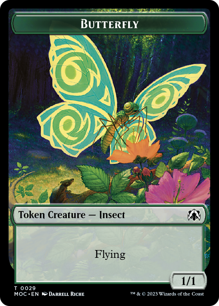 Butterfly // City's Blessing Double-Sided Token [March of the Machine Commander Tokens] | Jack's On Queen