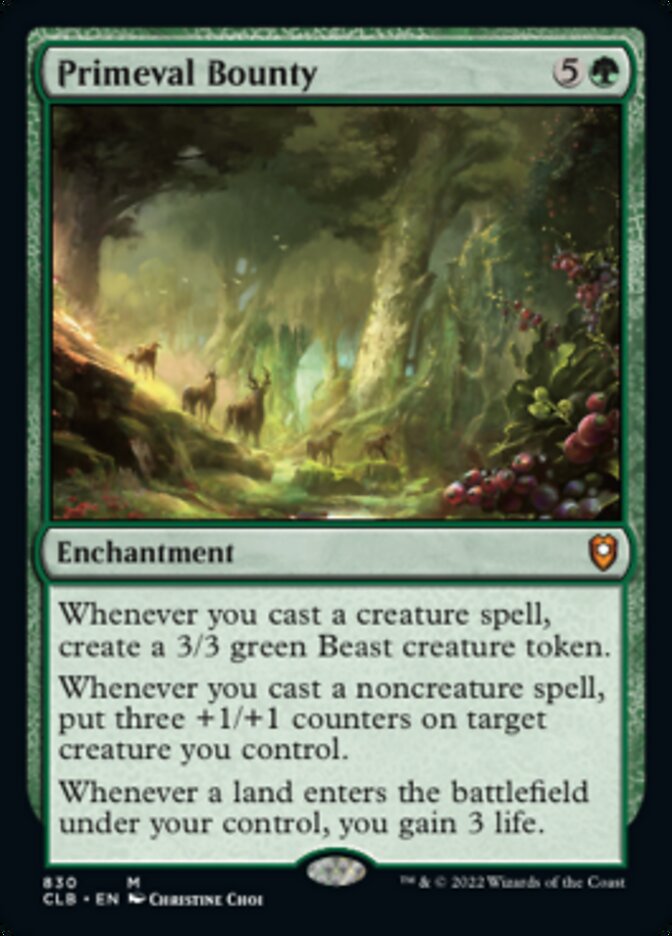 Primeval Bounty [Commander Legends: Battle for Baldur's Gate] | Jack's On Queen