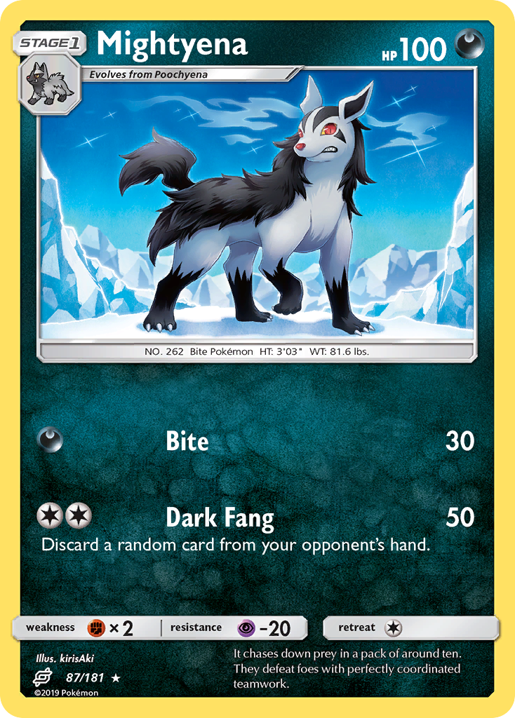 Mightyena (87/181) [Sun & Moon: Team Up] | Jack's On Queen