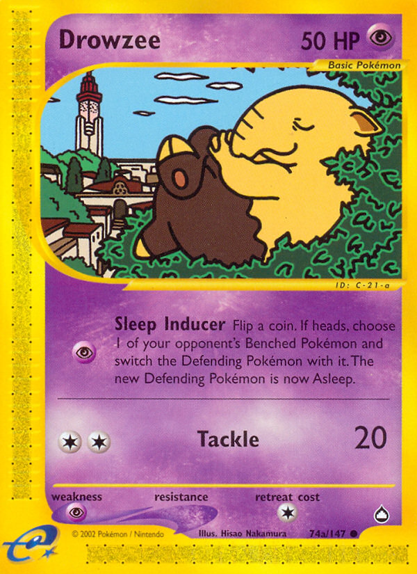 Drowzee (74a/147) [Aquapolis] | Jack's On Queen