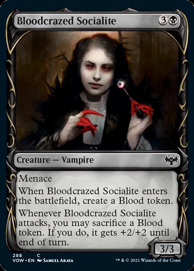 Bloodcrazed Socialite (Showcase Fang Frame) [Innistrad: Crimson Vow] | Jack's On Queen