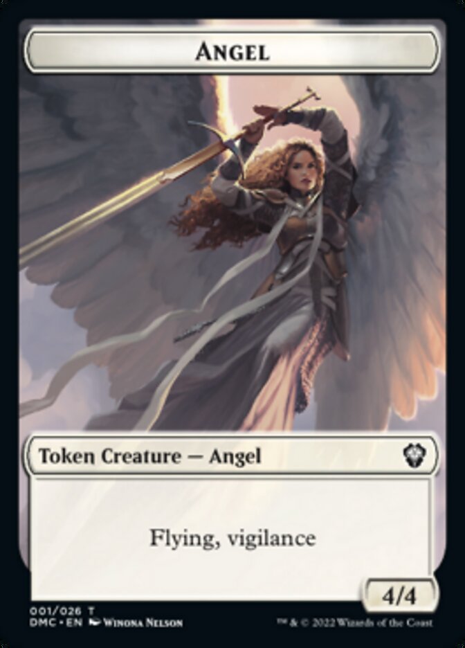 Angel Token [Dominaria United Commander Tokens] | Jack's On Queen