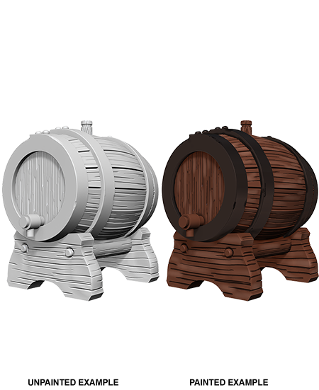 WizKids Deep Cuts Unpainted Miniatures: Keg Barrels | Jack's On Queen