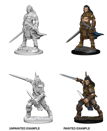 Pathfinder Deep Cuts Unpainted Miniature: Human Male Fighter | Jack's On Queen