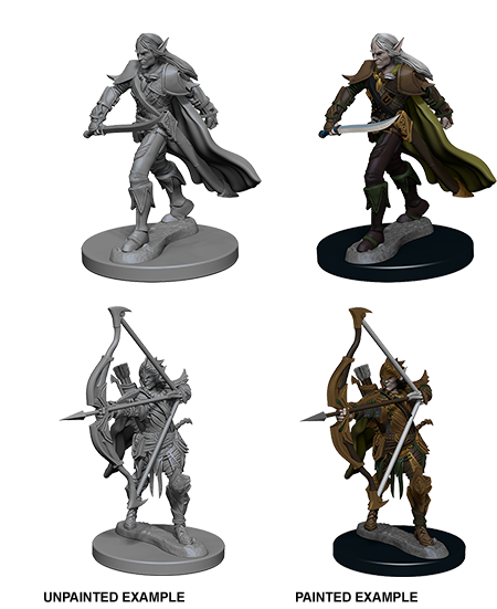 Pathfinder Deep Cuts Unpainted Miniatures: Elf Male Fighter | Jack's On Queen