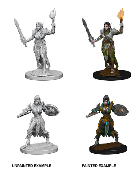 Pathfinder Deep Cuts Unpainted Miniature: Elf Female Fighter | Jack's On Queen