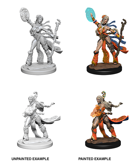 Pathfinder Deep Cuts Unpainted Minis: Human Female Sorcerer | Jack's On Queen