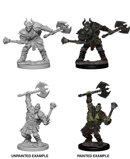 Pathfinder Deep Cuts Unpainted Miniatures: Half-Orc Male Barbarian | Jack's On Queen
