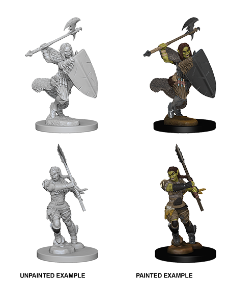 Pathfinder DeepCuts Unpainted Minis: Half-Orc Female Barbarian | Jack's On Queen