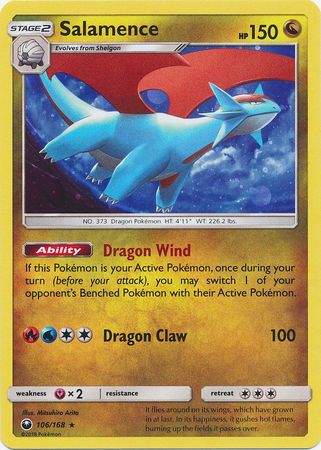 Salamence (106/168) (Cosmos Holo) [Sun & Moon: Celestial Storm] | Jack's On Queen