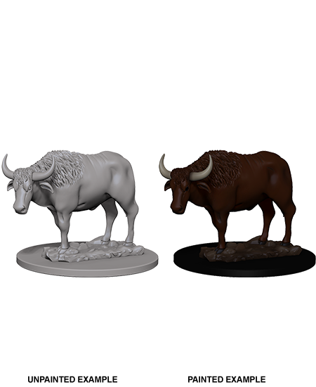 WizKids Deep Cuts Unpainted Miniatures: Oxen | Jack's On Queen