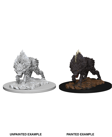 Pathfinder Deep Cuts Unpainted Miniatures: Dire Wolf | Jack's On Queen