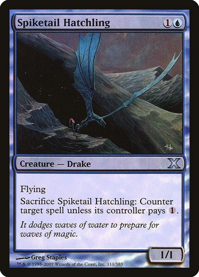 Spiketail Hatchling (Premium Foil) [Tenth Edition] | Jack's On Queen