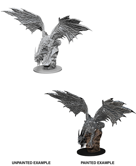 Pathfinder Deep Cuts Unpainted Miniatures: Silver Dragon | Jack's On Queen