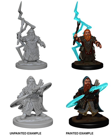 Pathfinder Deep Cuts Unpainted Miniatures: Dwarf Male Sorcerer | Jack's On Queen