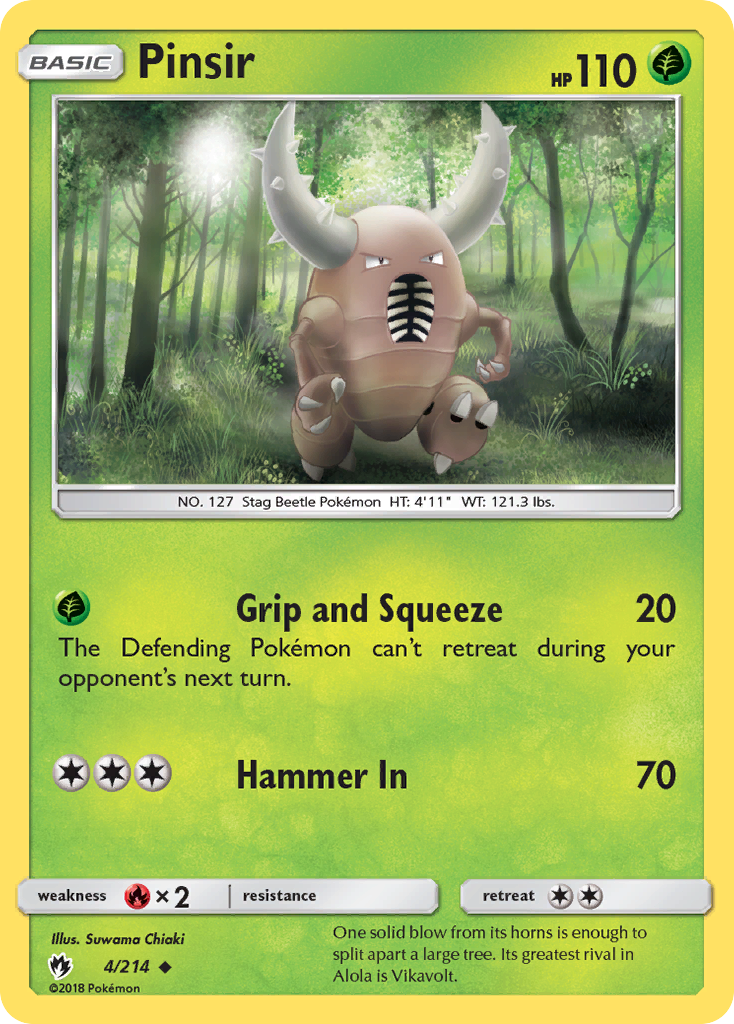 Pinsir (4/214) [Sun & Moon: Lost Thunder] | Jack's On Queen